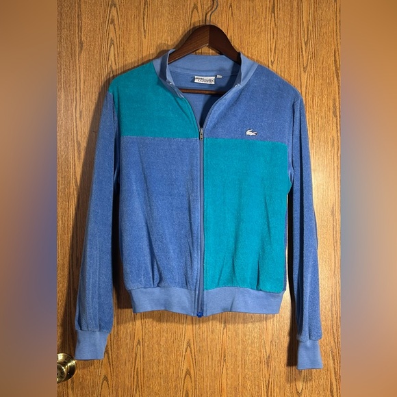 Lacoste Other - Lacoste Haymaker Rare 70s Terrycloth Full Zip Color Block Preppy Vintage Sweater